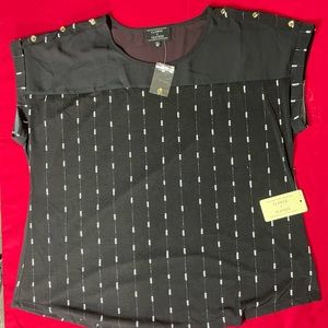 Flower and feather women shirt black print